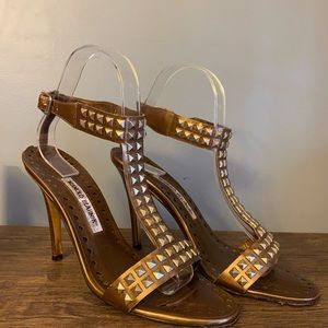 Hand Made Monolo Blahnik T Strap Heel just like Carrie wears from SITC!